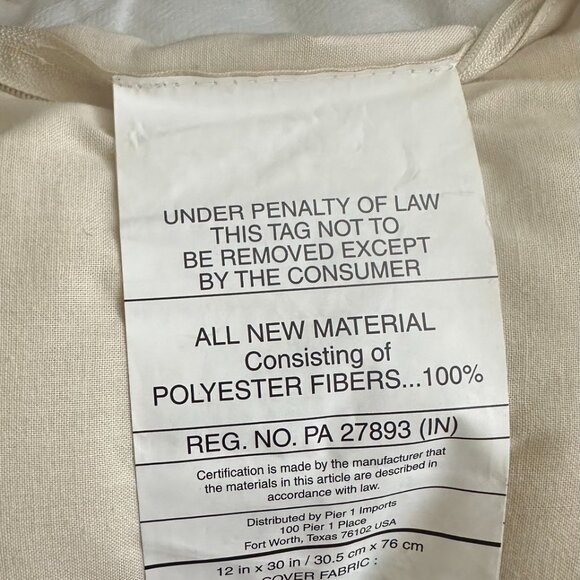 USED Pier 1 Embroidered Peacock Lumbar Pillow - Picture 3 of 4